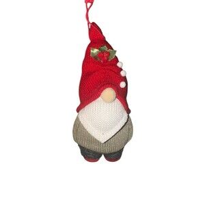 Holiday Lane Christmas Cheer Fabric Gnome Ornament